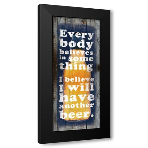 Another Beer Black Modern Wood Framed Art Print with Double Matting by Gibbons, Lauren