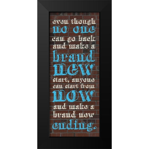 New Ending Black Modern Wood Framed Art Print by Gibbons, Lauren