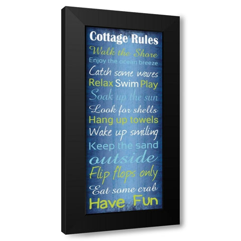 Cottage Rules 2 Black Modern Wood Framed Art Print with Double Matting by Gibbons, Lauren