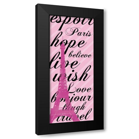Pink and Black Black Modern Wood Framed Art Print with Double Matting by Gibbons, Lauren