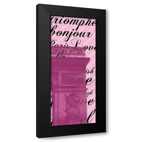 Black and Pink Black Modern Wood Framed Art Print with Double Matting by Gibbons, Lauren