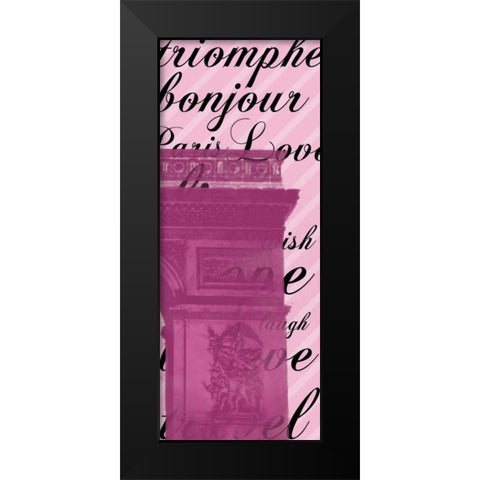 Black and Pink Black Modern Wood Framed Art Print by Gibbons, Lauren