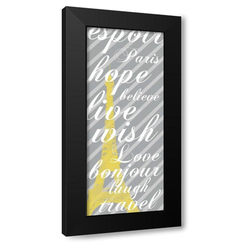 EiffelTower long Black Modern Wood Framed Art Print by Gibbons, Lauren