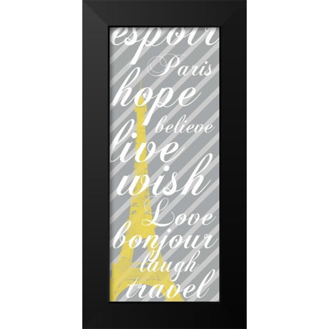 EiffelTower long Black Modern Wood Framed Art Print by Gibbons, Lauren