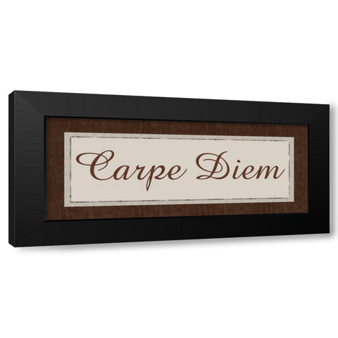 Carpe Diem Black Modern Wood Framed Art Print with Double Matting by Gibbons, Lauren