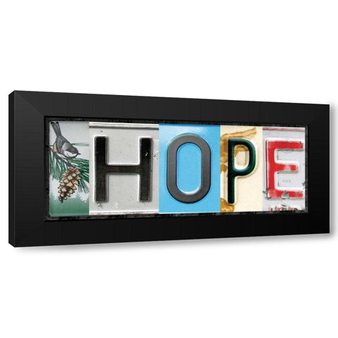 Hope License Black Modern Wood Framed Art Print with Double Matting by Gibbons, Lauren