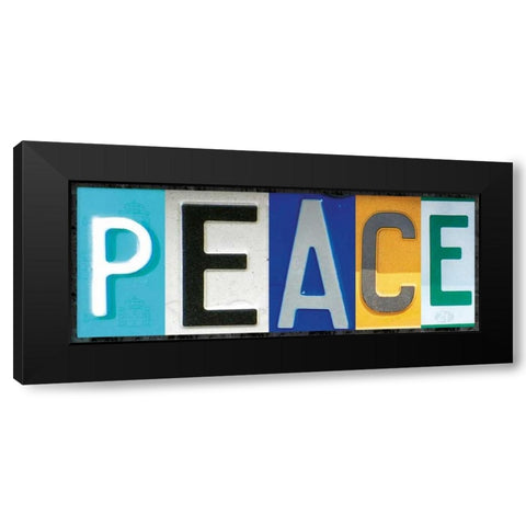 Peace License Black Modern Wood Framed Art Print by Gibbons, Lauren