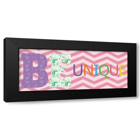 Be Unique Black Modern Wood Framed Art Print by Gibbons, Lauren