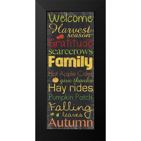 Welcome Harvest Black Modern Wood Framed Art Print by Gibbons, Lauren