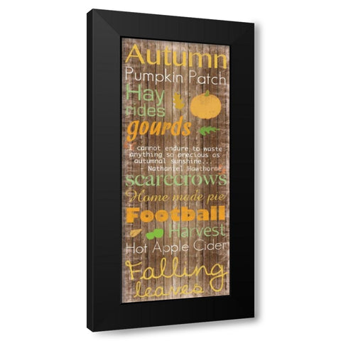 Autumn Hay Ride Black Modern Wood Framed Art Print with Double Matting by Gibbons, Lauren