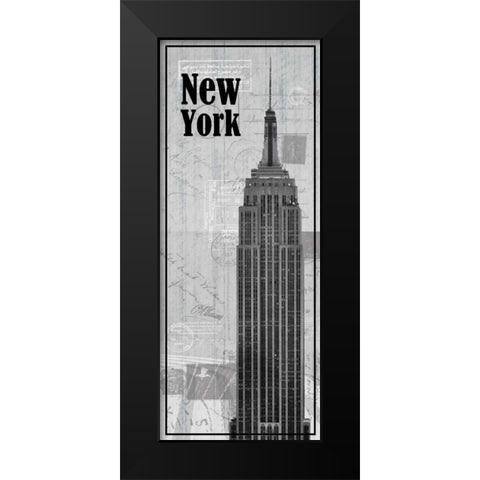 NY Black Modern Wood Framed Art Print by Gibbons, Lauren