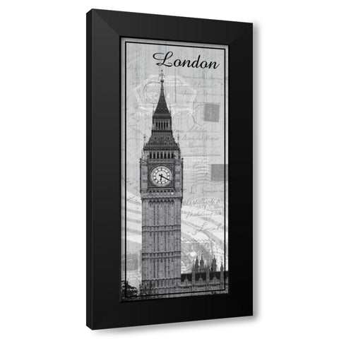 London Black Modern Wood Framed Art Print by Gibbons, Lauren
