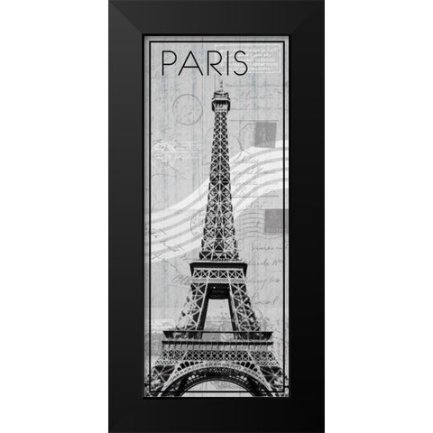 Paris Black Modern Wood Framed Art Print by Gibbons, Lauren