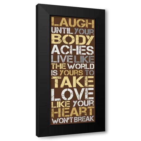 Laugh Black Modern Wood Framed Art Print by Gibbons, Lauren