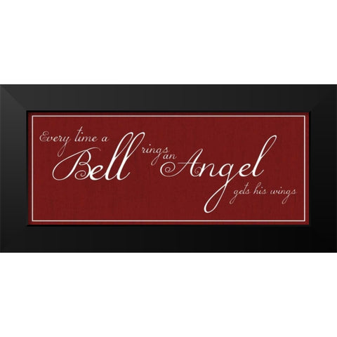 Bell Rings No Bell Black Modern Wood Framed Art Print by Gibbons, Lauren