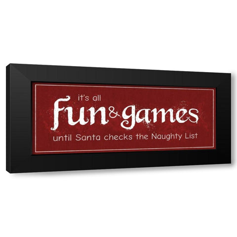 Fun Games Black Modern Wood Framed Art Print with Double Matting by Gibbons, Lauren