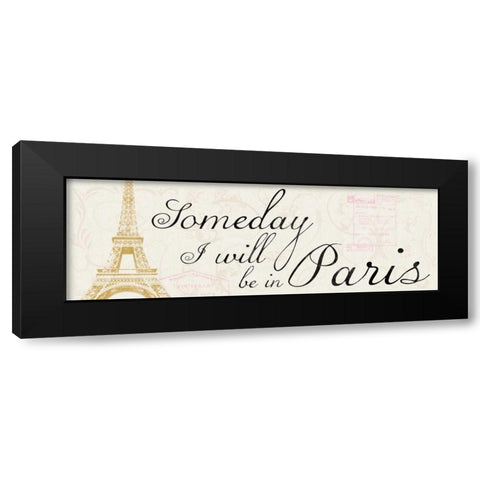 Be in Paris Black Modern Wood Framed Art Print with Double Matting by Gibbons, Lauren