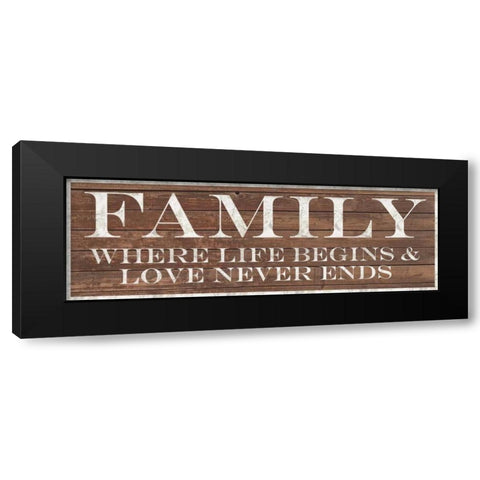 Family Border Black Modern Wood Framed Art Print with Double Matting by Gibbons, Lauren