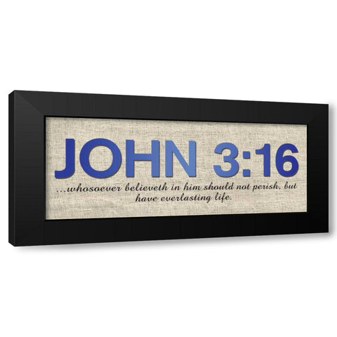 John 316 Black Modern Wood Framed Art Print by Gibbons, Lauren
