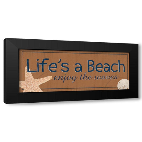 Beach Black Modern Wood Framed Art Print with Double Matting by Gibbons, Lauren