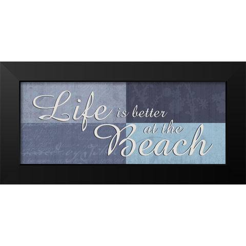 Beach 2 Black Modern Wood Framed Art Print by Gibbons, Lauren