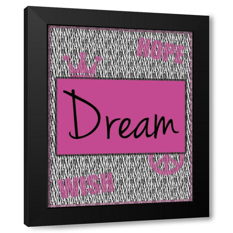 Dream Black Modern Wood Framed Art Print by Gibbons, Lauren