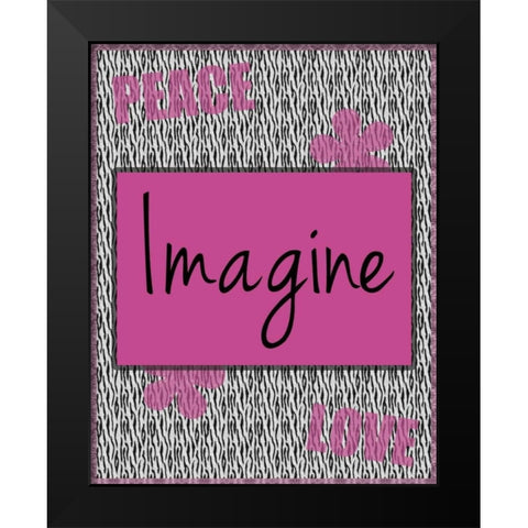 Imagine Black Modern Wood Framed Art Print by Gibbons, Lauren