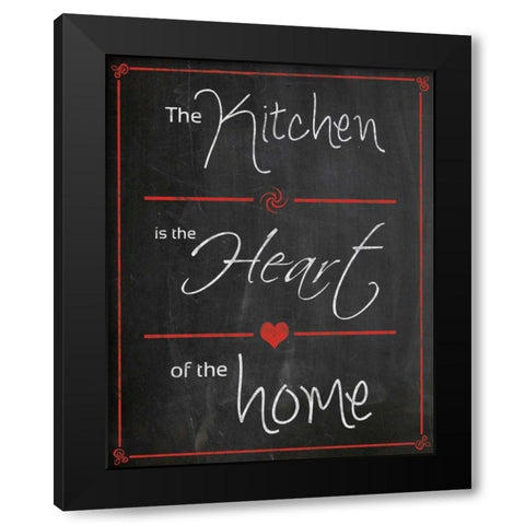 Kitchen Heart Home Black Modern Wood Framed Art Print by Gibbons, Lauren