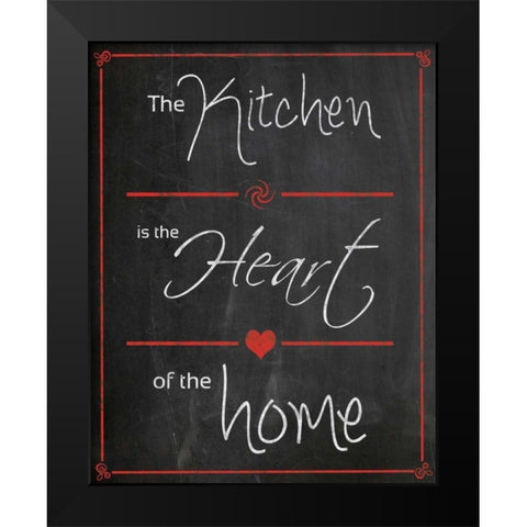 Kitchen Heart Home Black Modern Wood Framed Art Print by Gibbons, Lauren