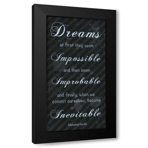 Blue Gandhi Black Modern Wood Framed Art Print with Double Matting by Gibbons, Lauren