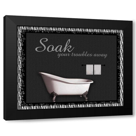 Bath Tub Zebra Black Modern Wood Framed Art Print with Double Matting by Gibbons, Lauren