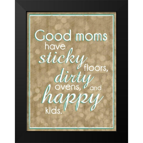 Good Moms Bubbles Black Modern Wood Framed Art Print by Gibbons, Lauren