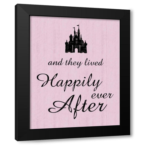Happily Black Modern Wood Framed Art Print by Gibbons, Lauren