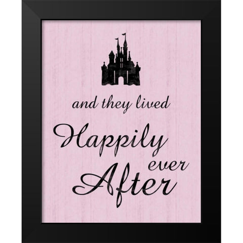Happily Black Modern Wood Framed Art Print by Gibbons, Lauren