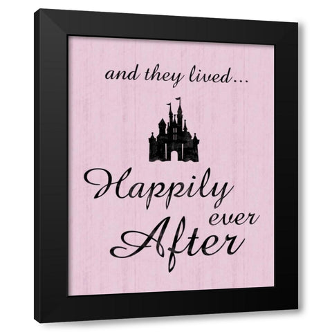 Happily 2 Black Modern Wood Framed Art Print by Gibbons, Lauren