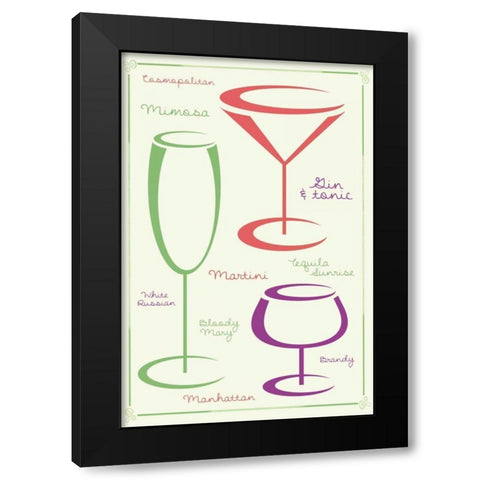 Favorite Drink 2 C Black Modern Wood Framed Art Print with Double Matting by Gibbons, Lauren