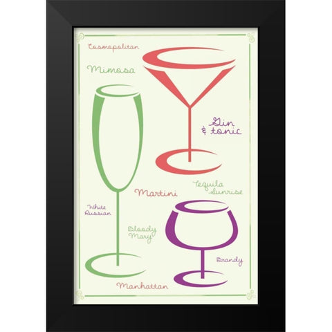 Favorite Drink 2 C Black Modern Wood Framed Art Print by Gibbons, Lauren