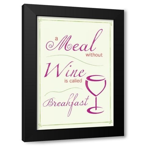Wine 2 b Black Modern Wood Framed Art Print with Double Matting by Gibbons, Lauren