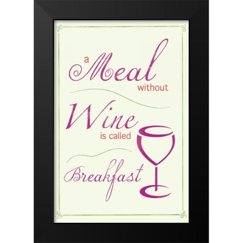 Wine 2 b Black Modern Wood Framed Art Print by Gibbons, Lauren