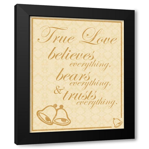 True Love B Black Modern Wood Framed Art Print with Double Matting by Gibbons, Lauren
