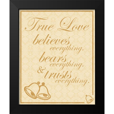 True Love B Black Modern Wood Framed Art Print by Gibbons, Lauren