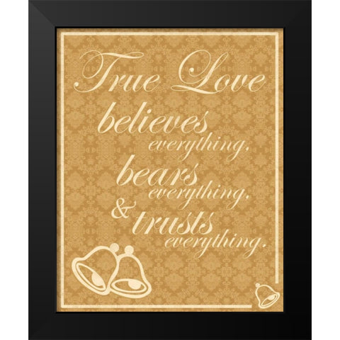 True Love A Black Modern Wood Framed Art Print by Gibbons, Lauren