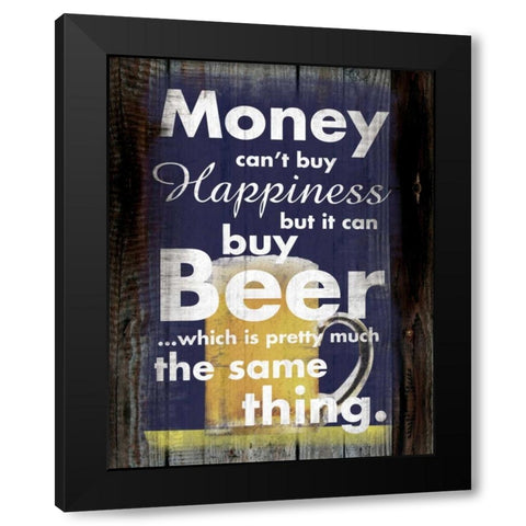 Money Beer Black Modern Wood Framed Art Print with Double Matting by Gibbons, Lauren