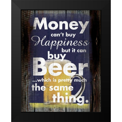 Money Beer Black Modern Wood Framed Art Print by Gibbons, Lauren