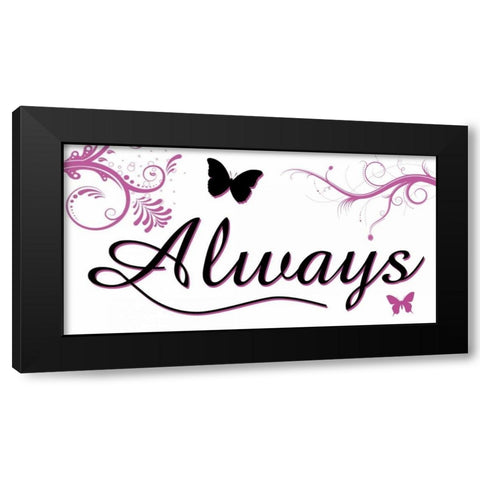 Always Black Modern Wood Framed Art Print by Gibbons, Lauren