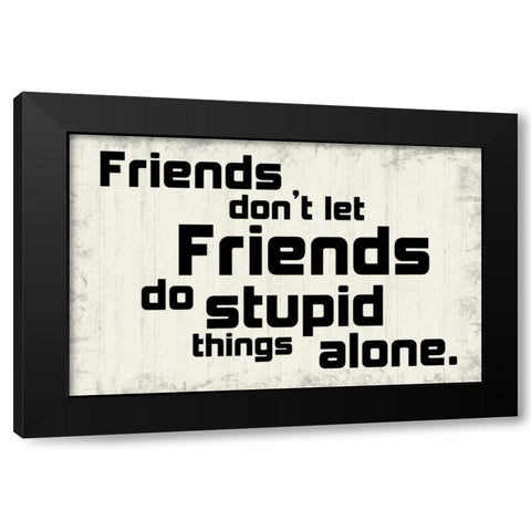 Friend 2 Black Modern Wood Framed Art Print with Double Matting by Gibbons, Lauren