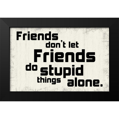 Friend 2 Black Modern Wood Framed Art Print by Gibbons, Lauren
