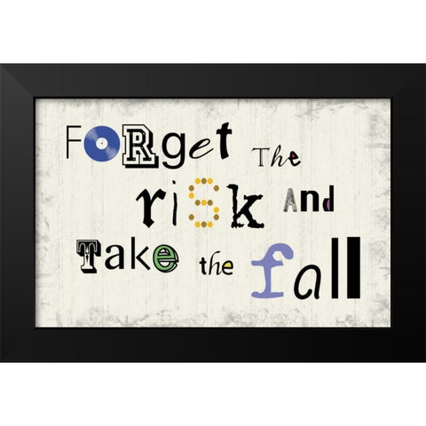 Fun Fall Black Modern Wood Framed Art Print by Gibbons, Lauren