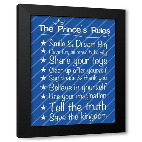 Prince Rules Black Modern Wood Framed Art Print with Double Matting by Gibbons, Lauren