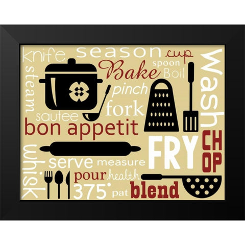 Kitchen Magic Black Modern Wood Framed Art Print by Gibbons, Lauren